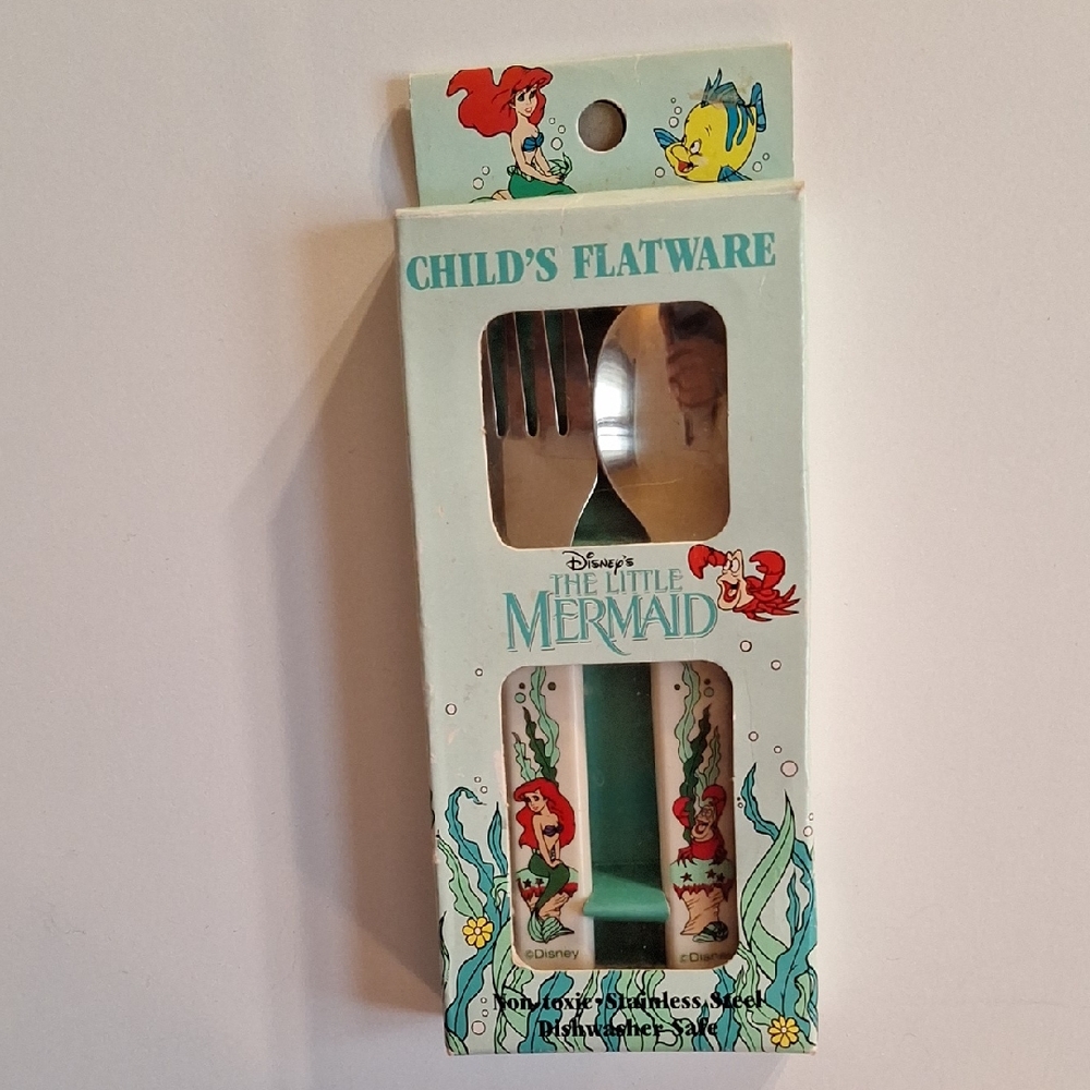 Disney The Little Mermaid Kids' Flatware Set - Red and Green